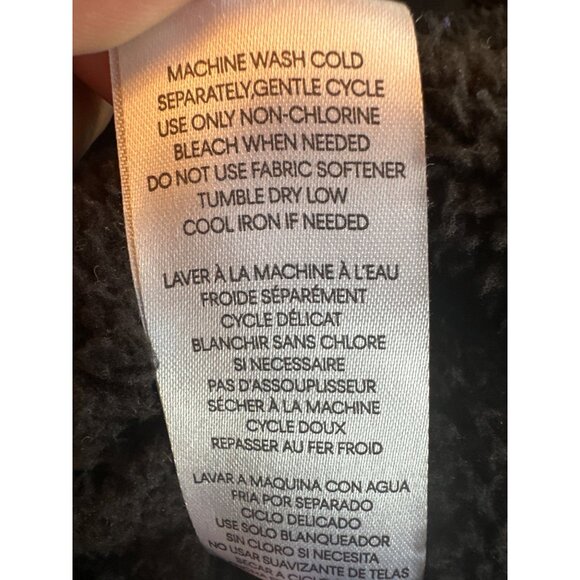 Calvin Klein Womens Black Hooded Jacket Size L Winter Minimalist - Picture 6 of 7